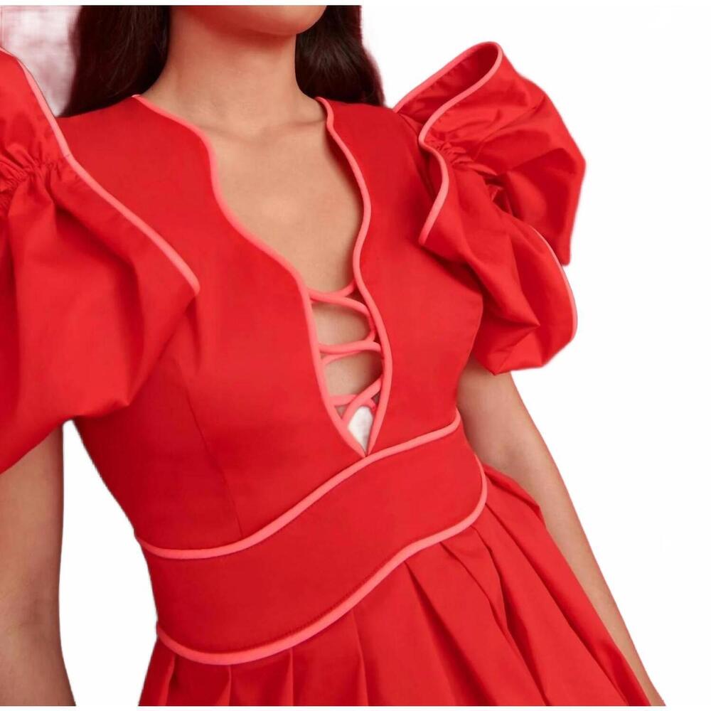 NEW CELIA B orbit mini dress in red - Picture 8 of 10